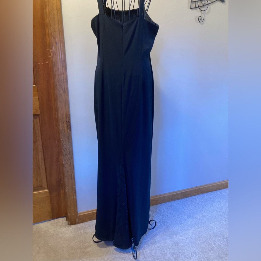 Jovani New York Black Gown With Sequins Back Plea… - image 2